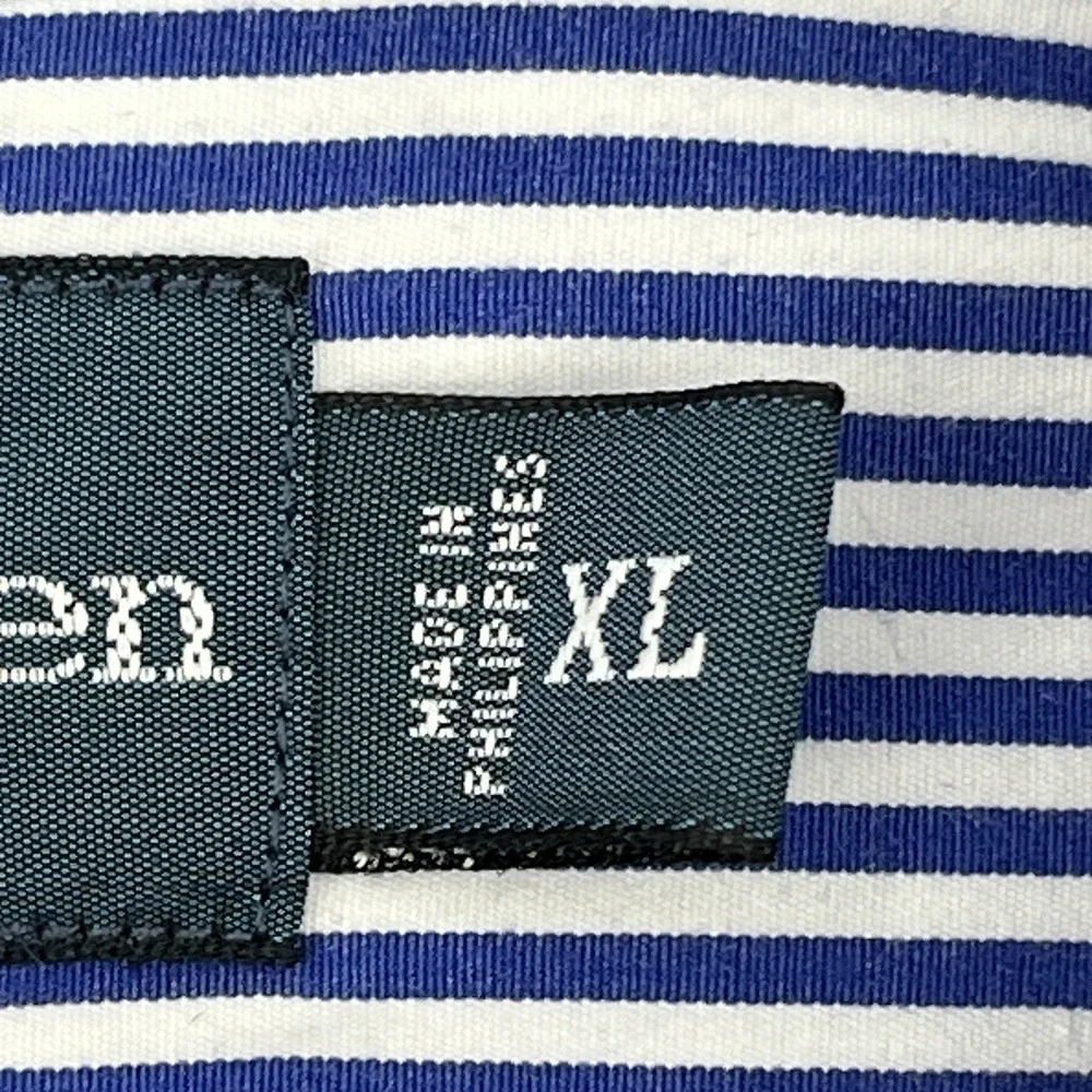 Ralph Lauren Men's Shirt Size XL Blue/White Striped Button Up Long Sleeve - Picture 8 of 10
